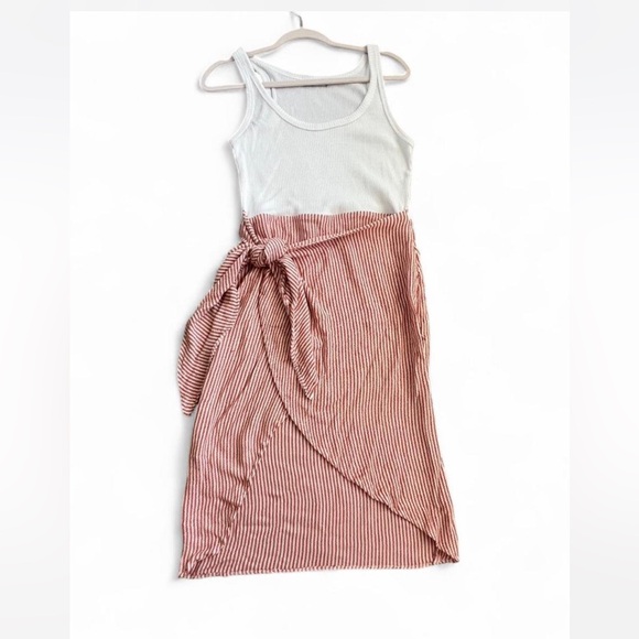 Zara Ribbed tank wrap dress size Medium - Picture 1 of 5